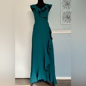 Leith Asymmetrical Teal Dress